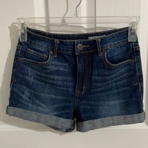 High waisted jean shorts
